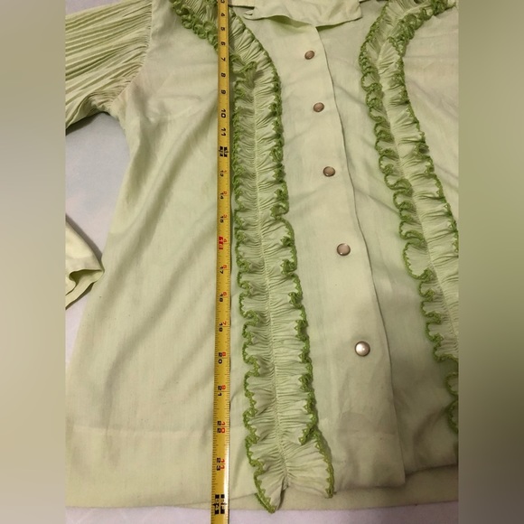 H BAR C CALIFORNIA WESTERN WEAR PEARL SNAP ACCORDION STLYE SLEEVES SIZE 34 70’S - Picture 5 of 9